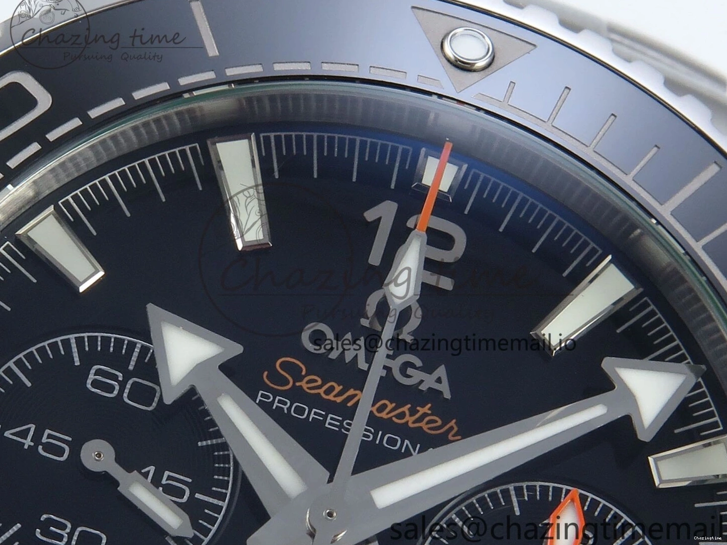 0125 FreshLook Planet Ocean Master Chronometer 600M 45.5mm SS SCF 1:1 Best Edition Black Bezel Black Dial on SS Bracelet A9900 Super Clone 7675